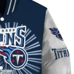 custom tennessee titans ferris arena navy white varsity jacket best selling