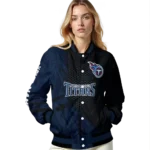 custom tennessee titans hexagon mesh navy black varsity jacket best selling