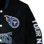 custom tennessee titans hexagon mesh navy black varsity jacket best selling