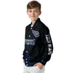 custom tennessee titans hexagon mesh navy black varsity jacket best selling