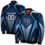custom tennessee titans mesh chest red crocs black bomber jacket best selling