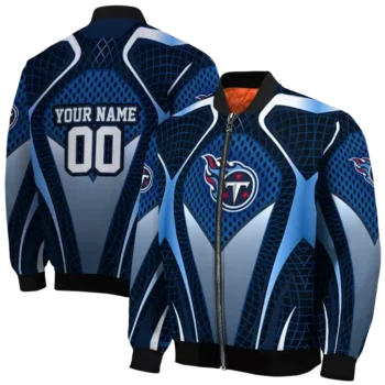 custom tennessee titans mesh chest red crocs black bomber jacket fashion forward