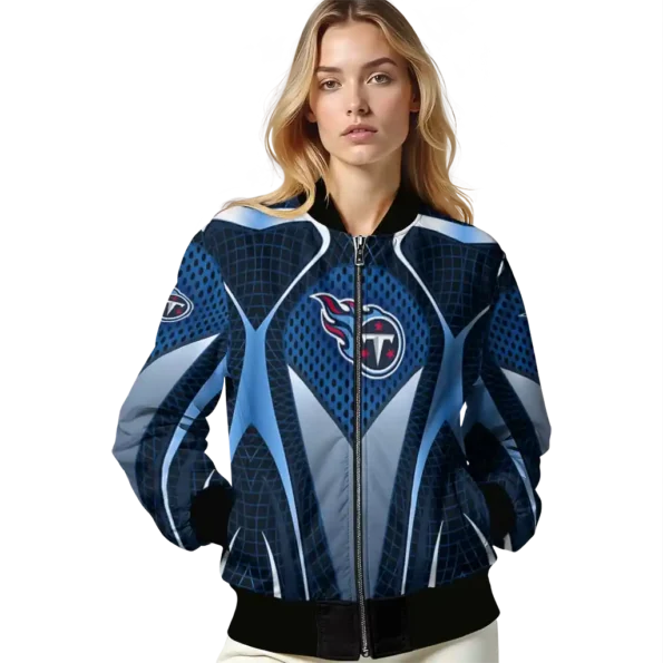 custom tennessee titans mesh chest red crocs black bomber jacket latest model