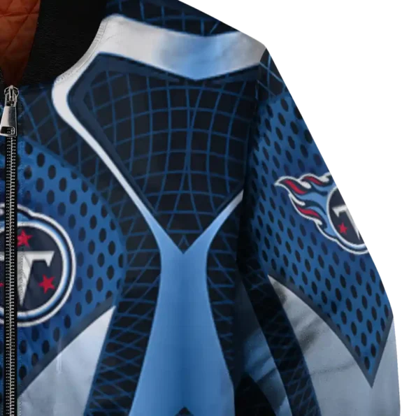 custom tennessee titans mesh chest red crocs black bomber jacket premium grade