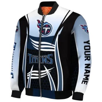custom tennessee titans mesh effect navy black bomber jacket best selling