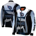 custom tennessee titans mesh effect navy black bomber jacket best selling