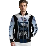 custom tennessee titans mesh effect navy black bomber jacket best selling