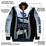 custom tennessee titans mesh effect navy black bomber jacket best selling