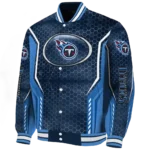 custom tennessee titans power plate navy varsity jacket best selling
