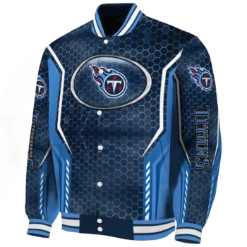 custom tennessee titans power plate navy varsity jacket best selling