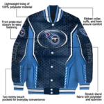 custom tennessee titans power plate navy varsity jacket best selling