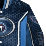 custom tennessee titans power plate navy varsity jacket best selling