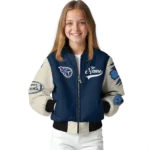 custom tennessee titans razorback outline navy nude bomber jacket best selling