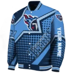 custom tennessee titans star burst navy varsity jacket best selling