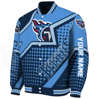 custom tennessee titans star burst navy varsity jacket best selling