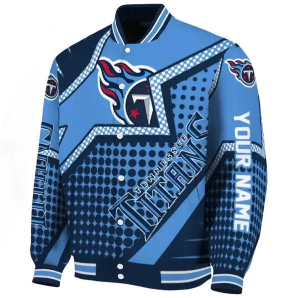 custom tennessee titans star burst navy varsity jacket best selling
