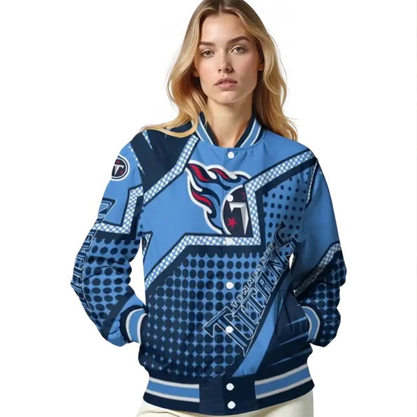 custom tennessee titans star burst navy varsity jacket latest model