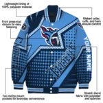 custom tennessee titans star burst navy varsity jacket best selling