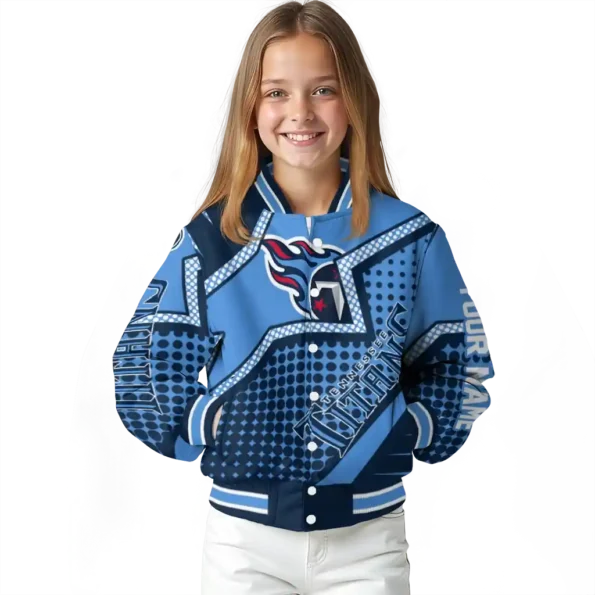 custom tennessee titans star burst navy varsity jacket top rated