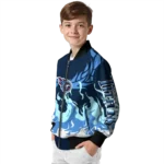 custom tennessee titans winged blaze navy white bomber jacket best selling