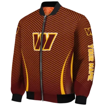 custom washington commanders chevron arrow burgundy bomber jacket best selling