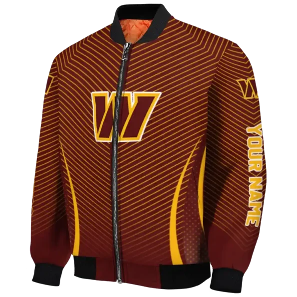 custom washington commanders chevron arrow burgundy bomber jacket best selling