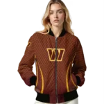 custom washington commanders chevron arrow burgundy bomber jacket best selling