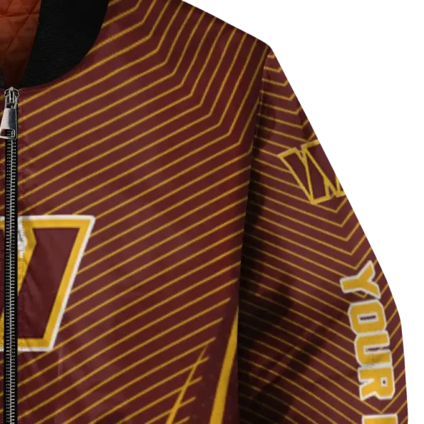 custom washington commanders chevron arrow burgundy bomber jacket premium grade