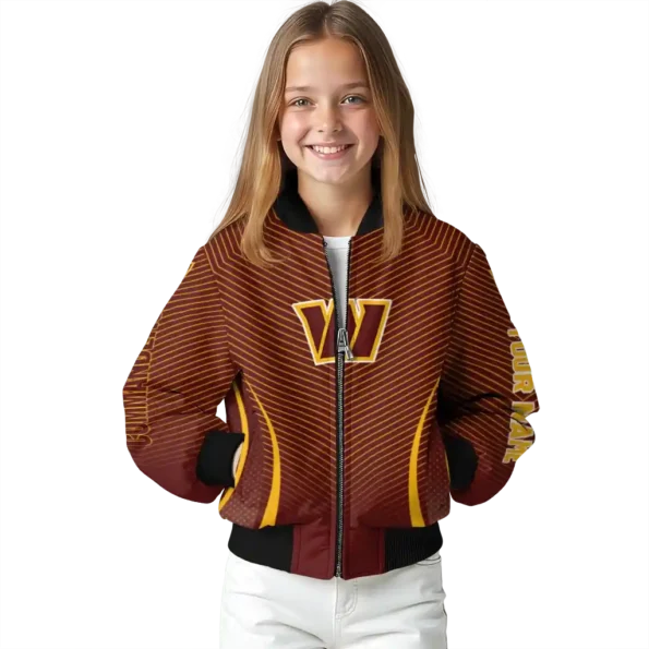 custom washington commanders chevron arrow burgundy bomber jacket top rated