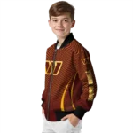 custom washington commanders chevron arrow burgundy bomber jacket best selling