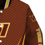 custom washington commanders chevron arrow burgundy varsity jacket best selling