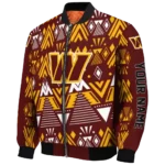 custom washington commanders pyramid shapes burgundy bomber jacket best selling
