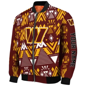 custom washington commanders pyramid shapes burgundy bomber jacket best selling