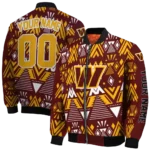 custom washington commanders pyramid shapes burgundy bomber jacket best selling
