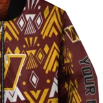 custom washington commanders pyramid shapes burgundy bomber jacket best selling