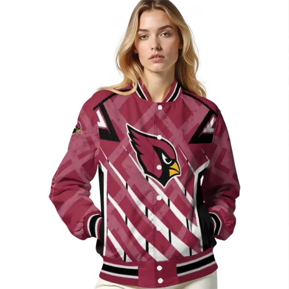 customized arizona cardinals chevron angles red varsity jacket latest model.webp