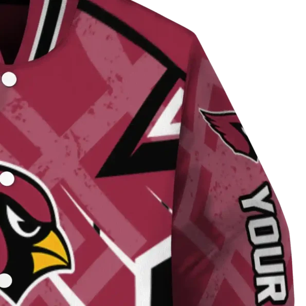 customized arizona cardinals chevron angles red varsity jacket premium grade.webp