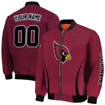 customized arizona cardinals chevron arrow red bomber jacket fashion forward