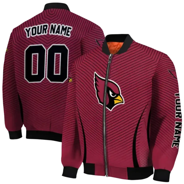 customized arizona cardinals chevron arrow red bomber jacket fashion forward