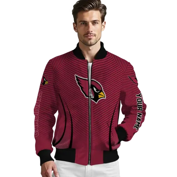 customized arizona cardinals chevron arrow red bomber jacket high quality