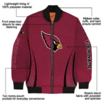 customized arizona cardinals chevron arrow red bomber jacket best selling