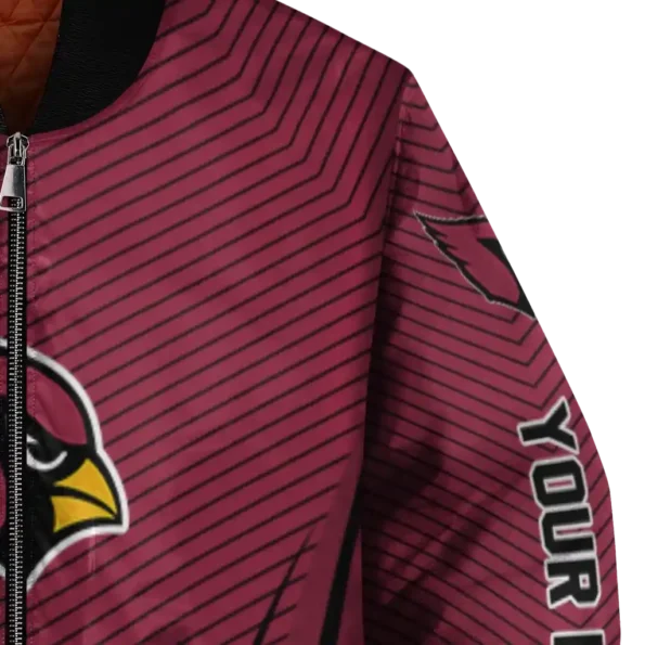 customized arizona cardinals chevron arrow red bomber jacket premium grade