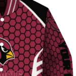 customized arizona cardinals hexagon grid red varsity jacket best selling.webp