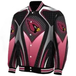 customized arizona cardinals mesh chest black crocs black varsity jacket best selling.webp