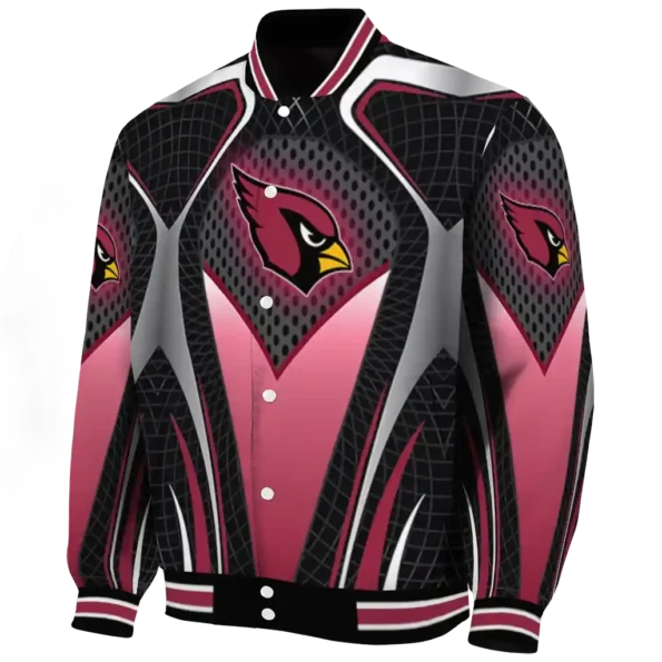 customized arizona cardinals mesh chest black crocs black varsity jacket best selling.webp