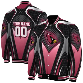 customized arizona cardinals mesh chest black crocs black varsity jacket fashion forward.webp