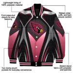 customized arizona cardinals mesh chest black crocs black varsity jacket best selling.webp