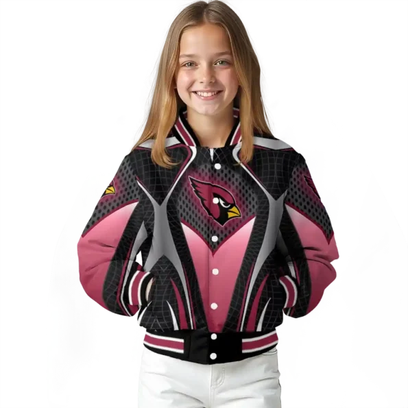 customized arizona cardinals mesh chest black crocs black varsity jacket top rated.webp