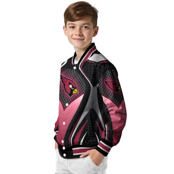 customized arizona cardinals mesh chest black crocs black varsity jacket trendy.webp