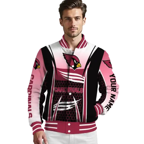 customized arizona cardinals mesh effect red black varsity jacket high quality.webp